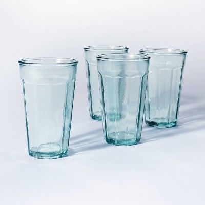 16oz 4pk Glass Tall Tumblers – Threshold™ designed with Studio McGee | Target