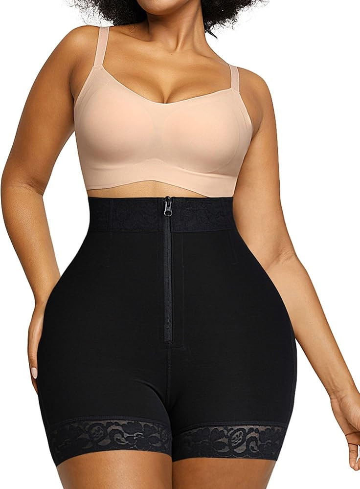 SHAPELLX Butt Lifter Shapewear Tummy Control Shorts For Women Waist Cincher With Hook Zipper Closure Body Shaper Wear | Amazon (US)