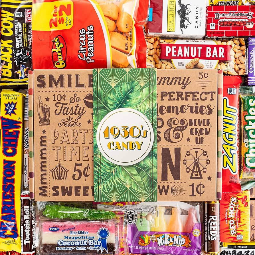 VINTAGE CANDY CO. RETRO DECADE CANDY GIFT BOX - Nostalgia Candies - Flashback Assorted Gift Baske... | Amazon (US)