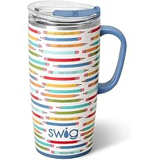 Swig Life 22oz Travel Mug, Insulated Tumbler with Handle and Lid, Cup Holder Friendly, Dishwasher... | Amazon (US)