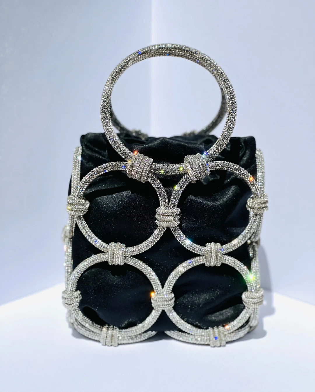 Rhinestone Crystal Handbag | "The HALO" Handmade bag | Rhinestone handbag | Etsy (US)