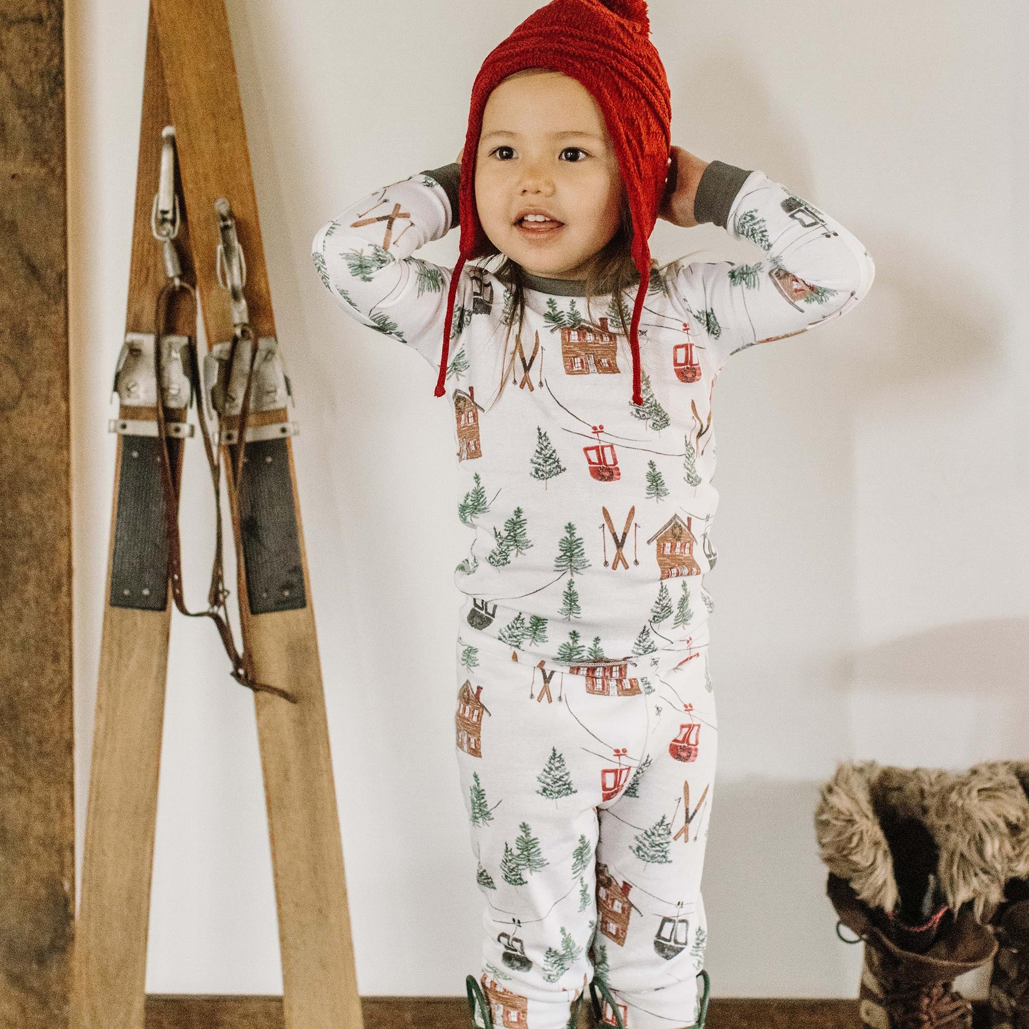 Ski The Alps Matching Family Two-Piece Pajamas | Burts Bees Baby