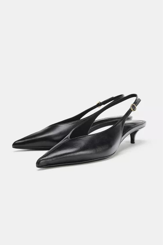 KITTEN HEEL SLINGBACK SHOES | Zara Canada