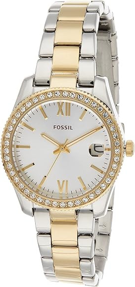 Amazon.com: Fossil Women's Scarlette Mini Quartz Stainless Steel Three-Hand Date Watch, Color: Go... | Amazon (US)