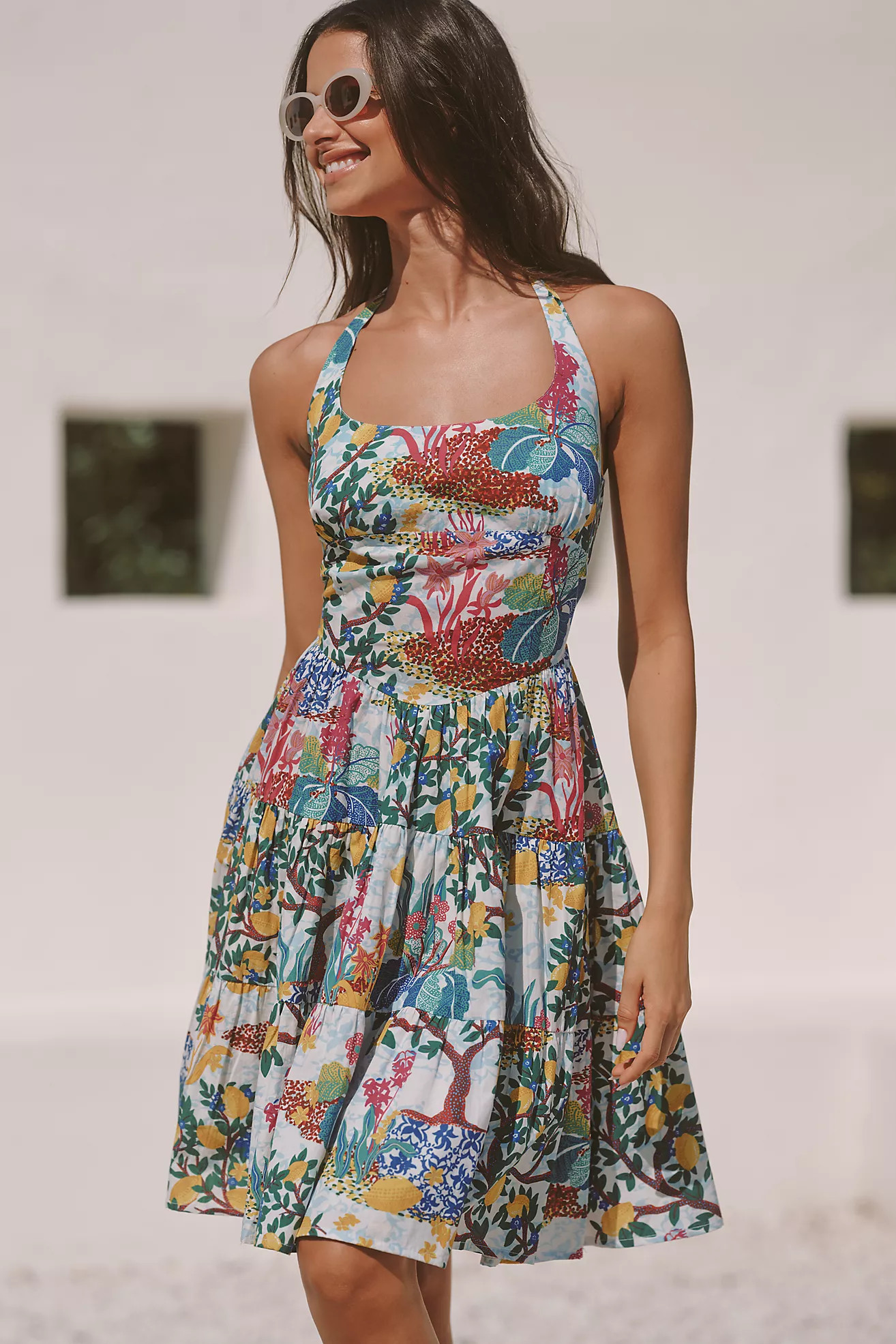 Daniella Manini x Celandine Tiered Bustier Mini Dress | Anthropologie (US)