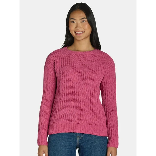 Time and Tru Women's and Women's Plus Matte Chenille Sweater, Midweight, Size XS-4X | Walmart (US)
