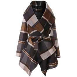 Prairie Check Rabato Coat by Chic+ | Chicwish
