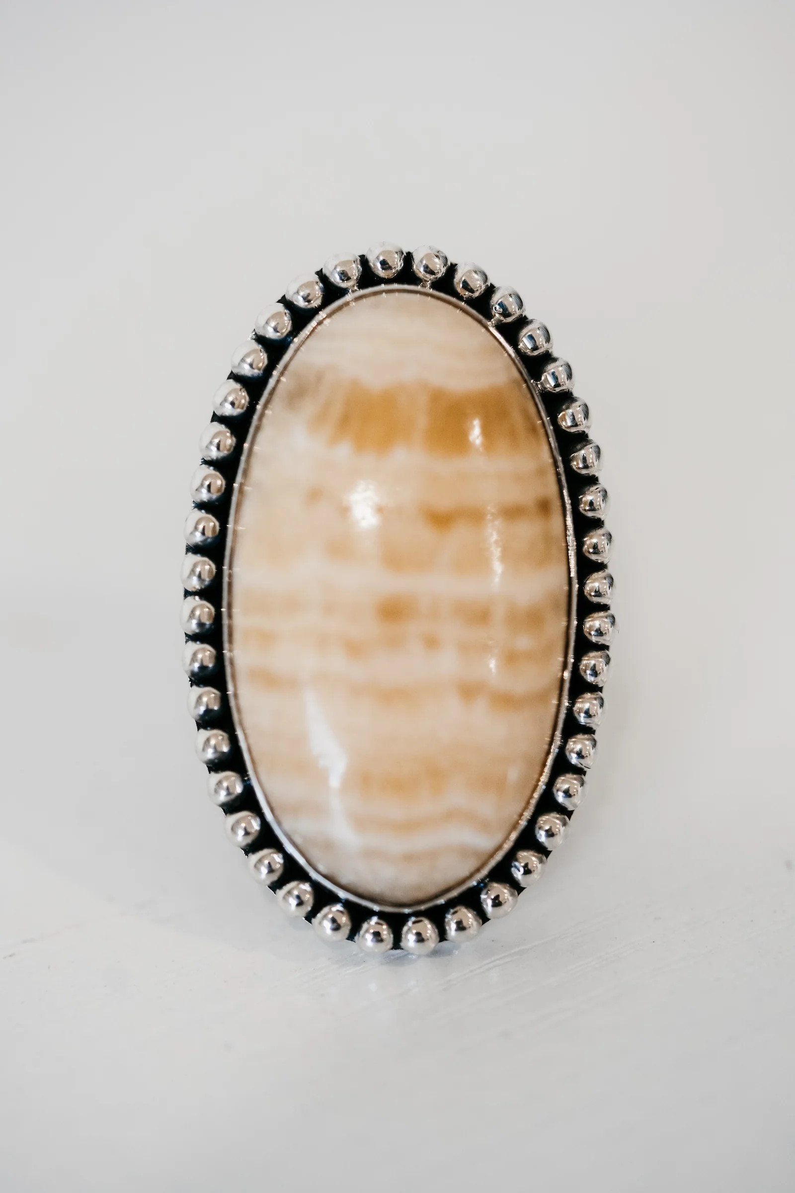 Betsy Ring | Honeycomb Calcite | Goldie Lew Jewelry