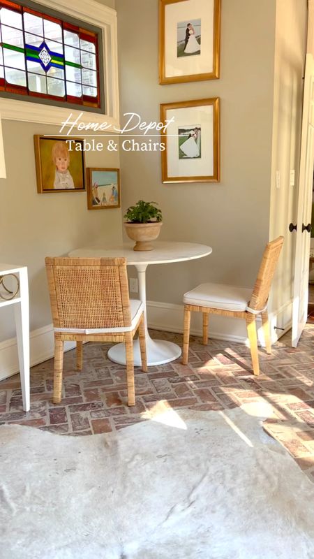 Serena and Lily dupe balboa rattan woven chair and tulip marble table 

#LTKstyletip #LTKhome #LTKfindsunder100