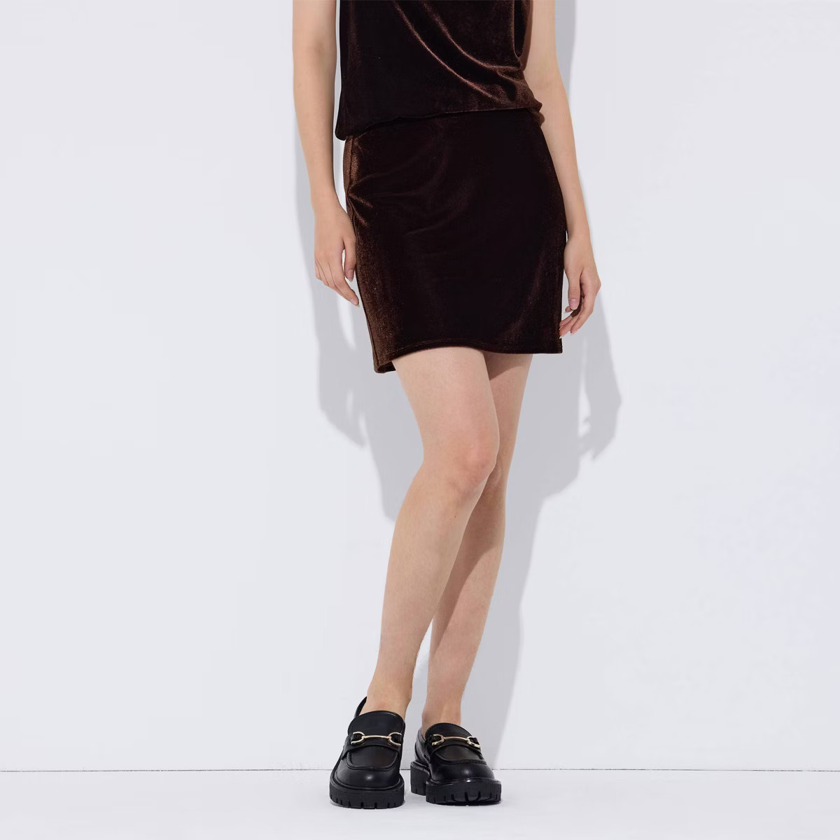 Women's Velvet Mini Pull-On Skirt - Wild Fable™ Red XS | Target