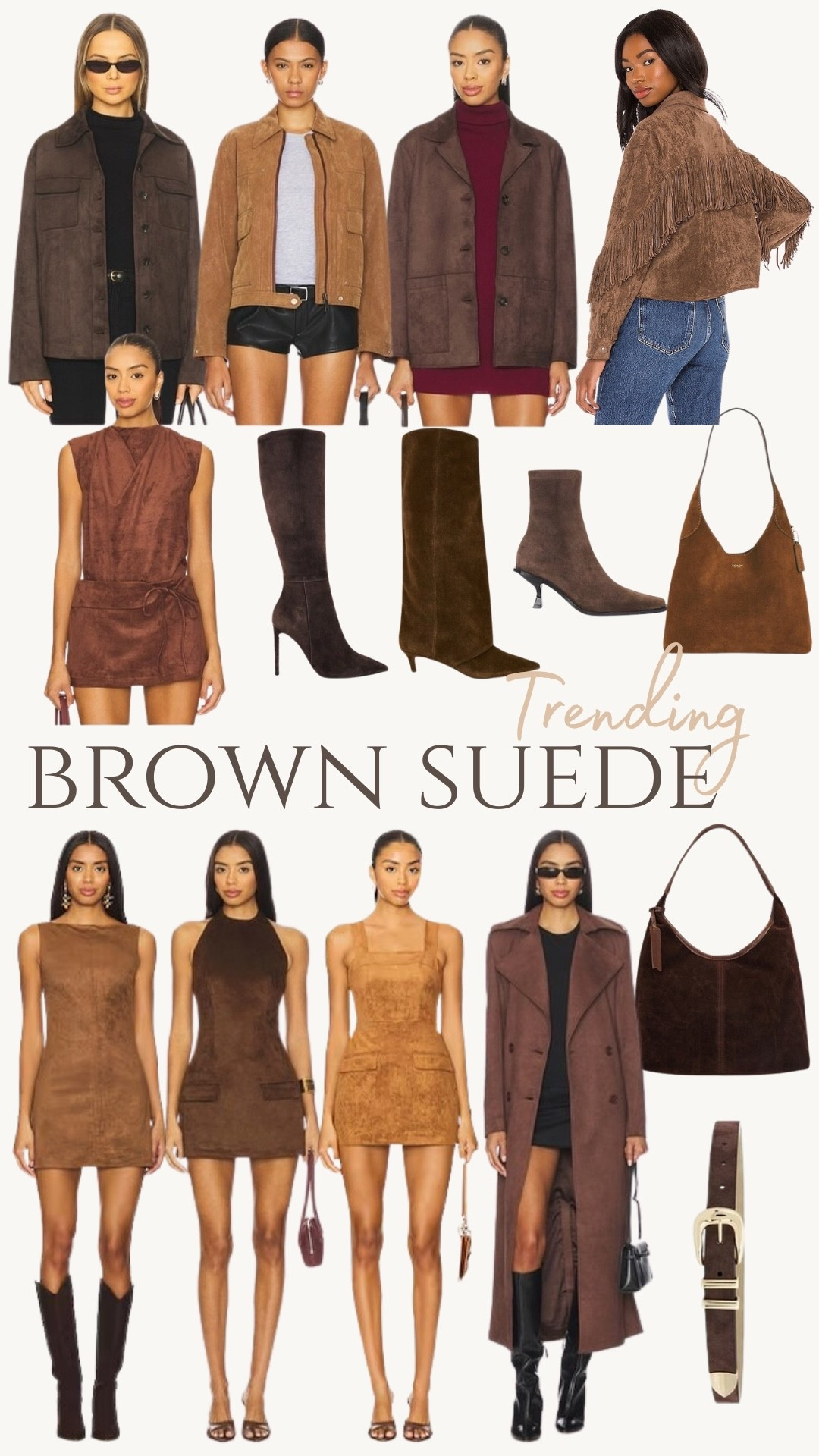 Brown suede for fall! 
Big trend this season! 

#revolve #fall #country #festival #boots #jacket #coat #sweater #dress #boots #denim #jeans #leather #brownsuede #espressobrown #polkadot #burgundycoat #butteryellowsweater #thanksgiving #photos #familyphotos #holidays #gift #giftguide 

#LTKHoliday #LTKGiftGuide #LTKSeasonal