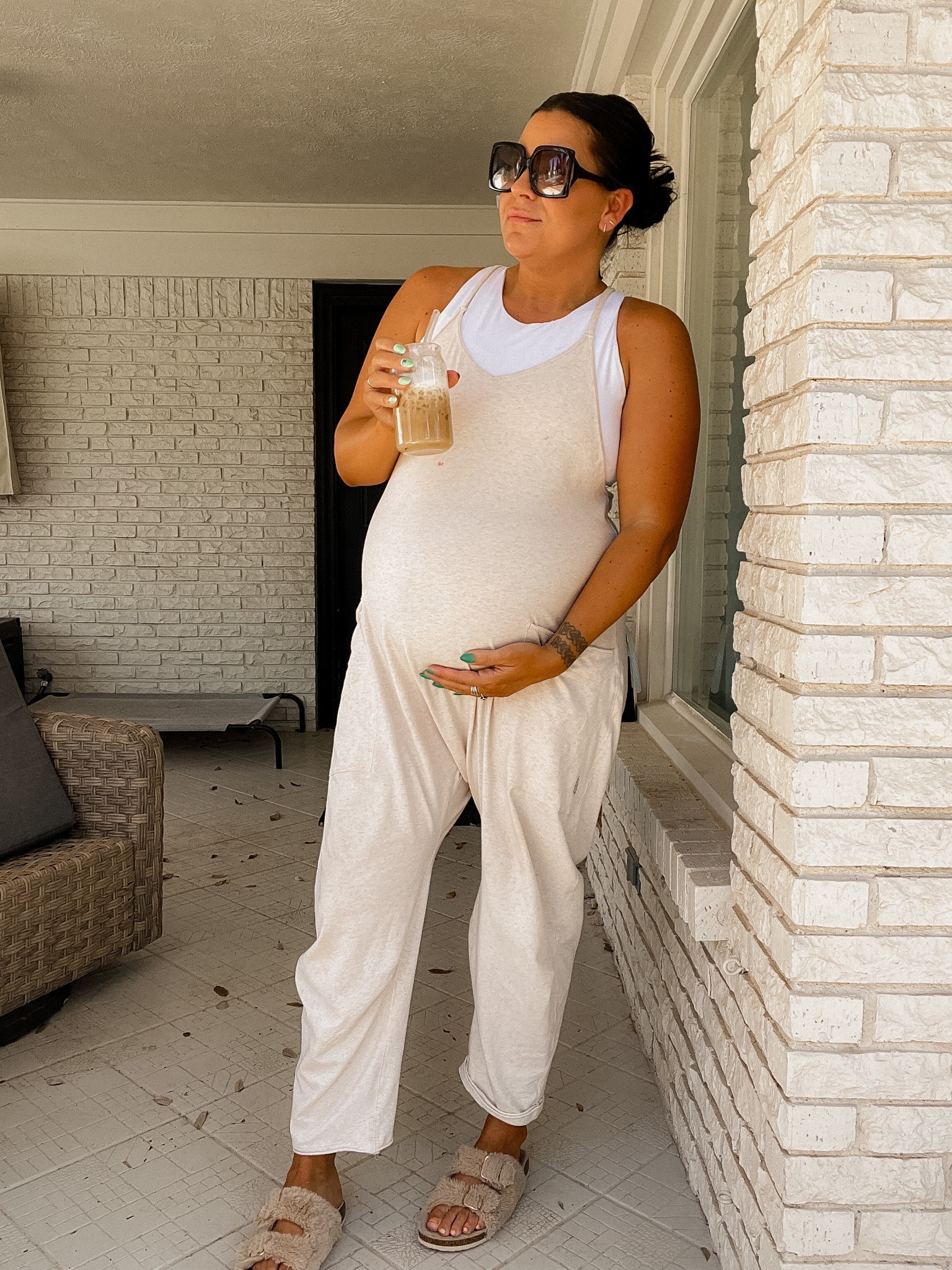 Lazy Sunday outfit. 
Free People Hot Shot Onesie: Large
Bra: XL
Slippers: true to size
Sunnies (code: MAGEN)


#LTKstyletip #LTKsalealert #LTKunder50