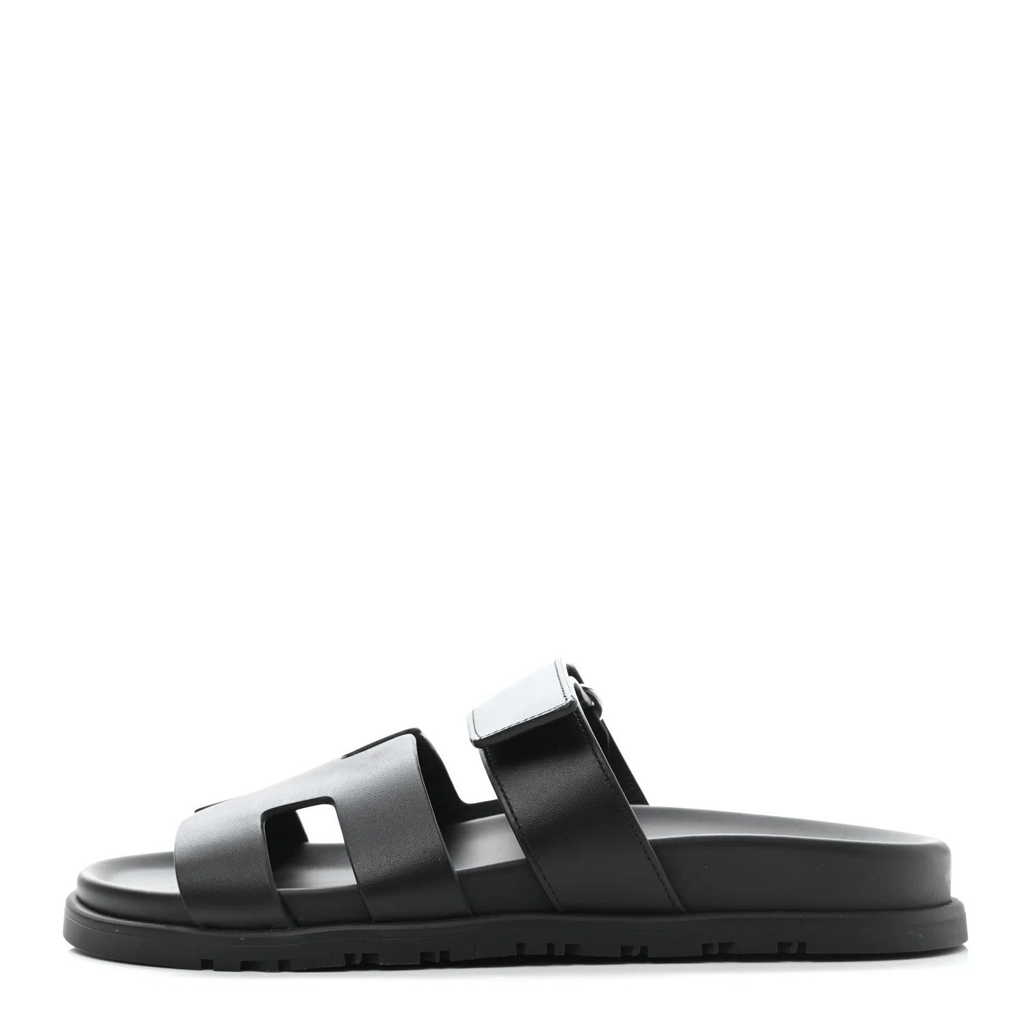 HERMES Calfskin Womens Chypre Sandals 37 Black | FASHIONPHILE | FASHIONPHILE (US)