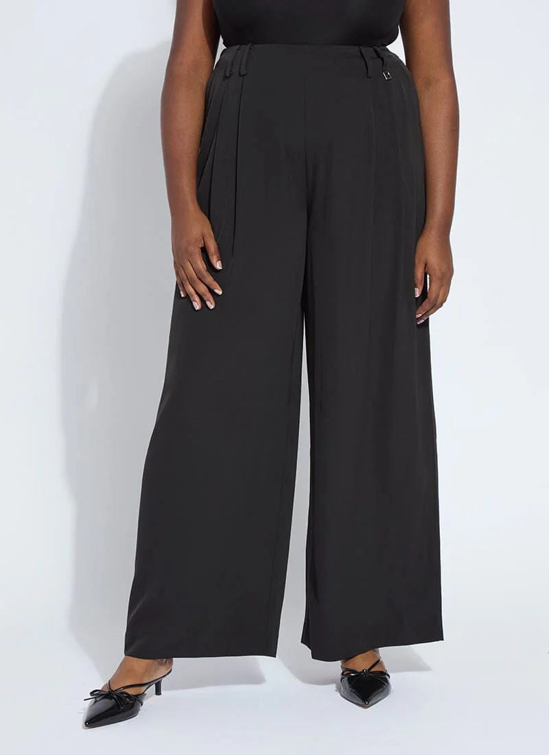 Darcy Pleated Wide Leg Trouser | Lysse