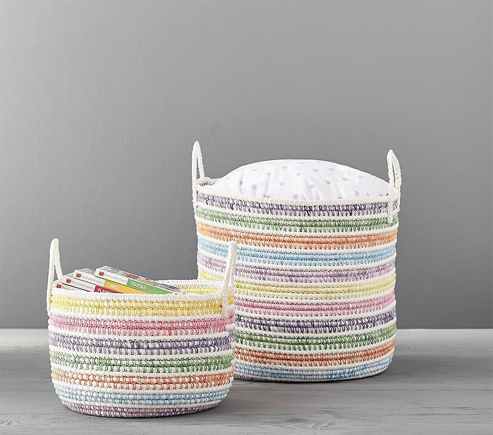 Pastel Rainbow Storage, Large | Pottery Barn Kids