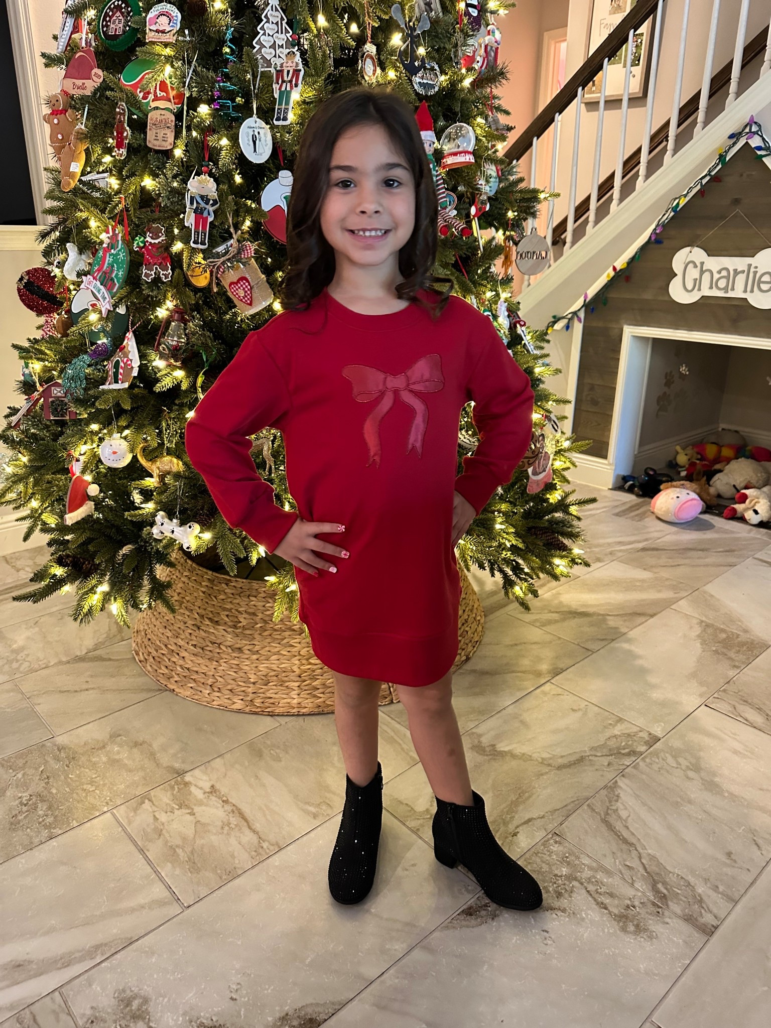 All ready for pictures with Santa 🎅🏻 This outfit is adorable for Christmas Eve or Christmas 🎄 

#LTKKids #LTKSaleAlert #LTKgrwm