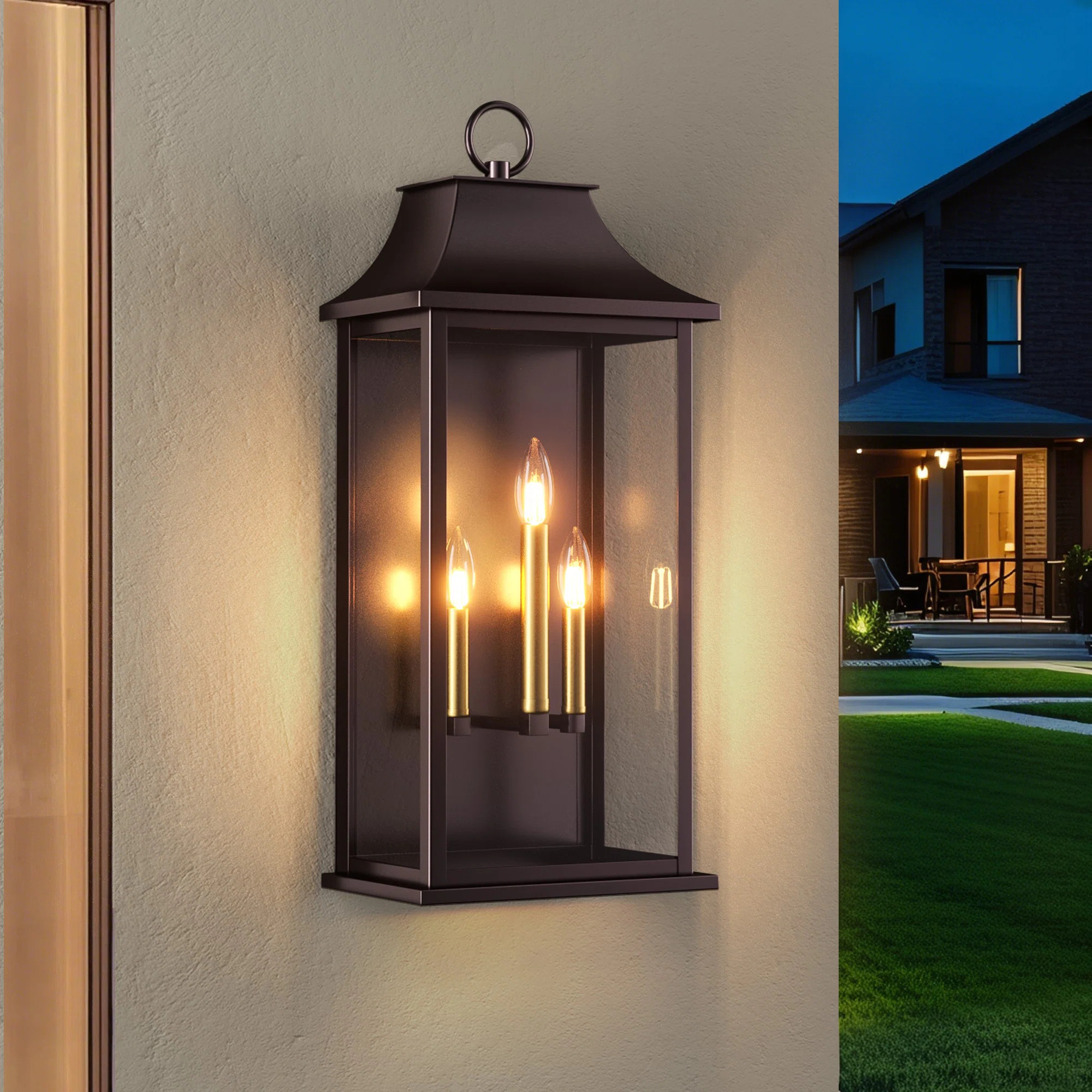 Witcher 3 - Light 25''H Iron And Tempered Glass Etl Outdoor Wall Lantern With Dusk To Dawn | Wayfair North America