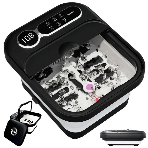 Beinilai Collapsible Foot Spa Bath Massage with Heat,Precise Temperature Control,6 Massage Roller... | Walmart (US)