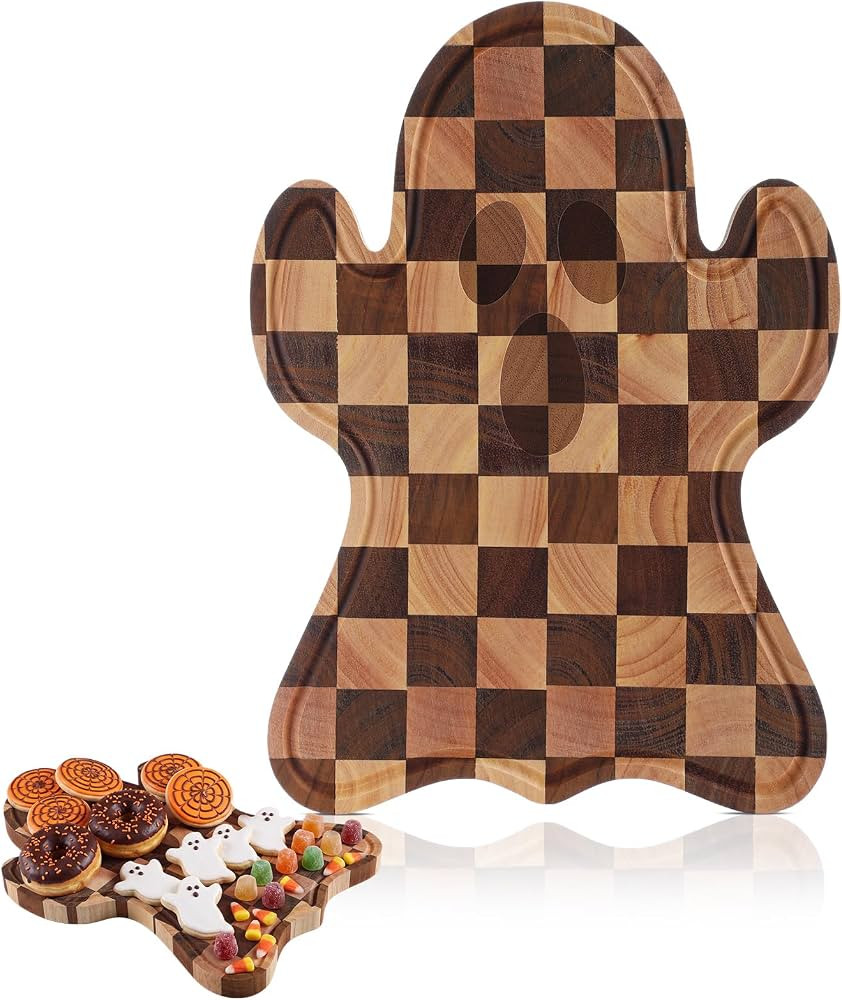 Halloween Ghost Cutting Board 14"x10" Wood Charcuterie Board | Amazon (US)