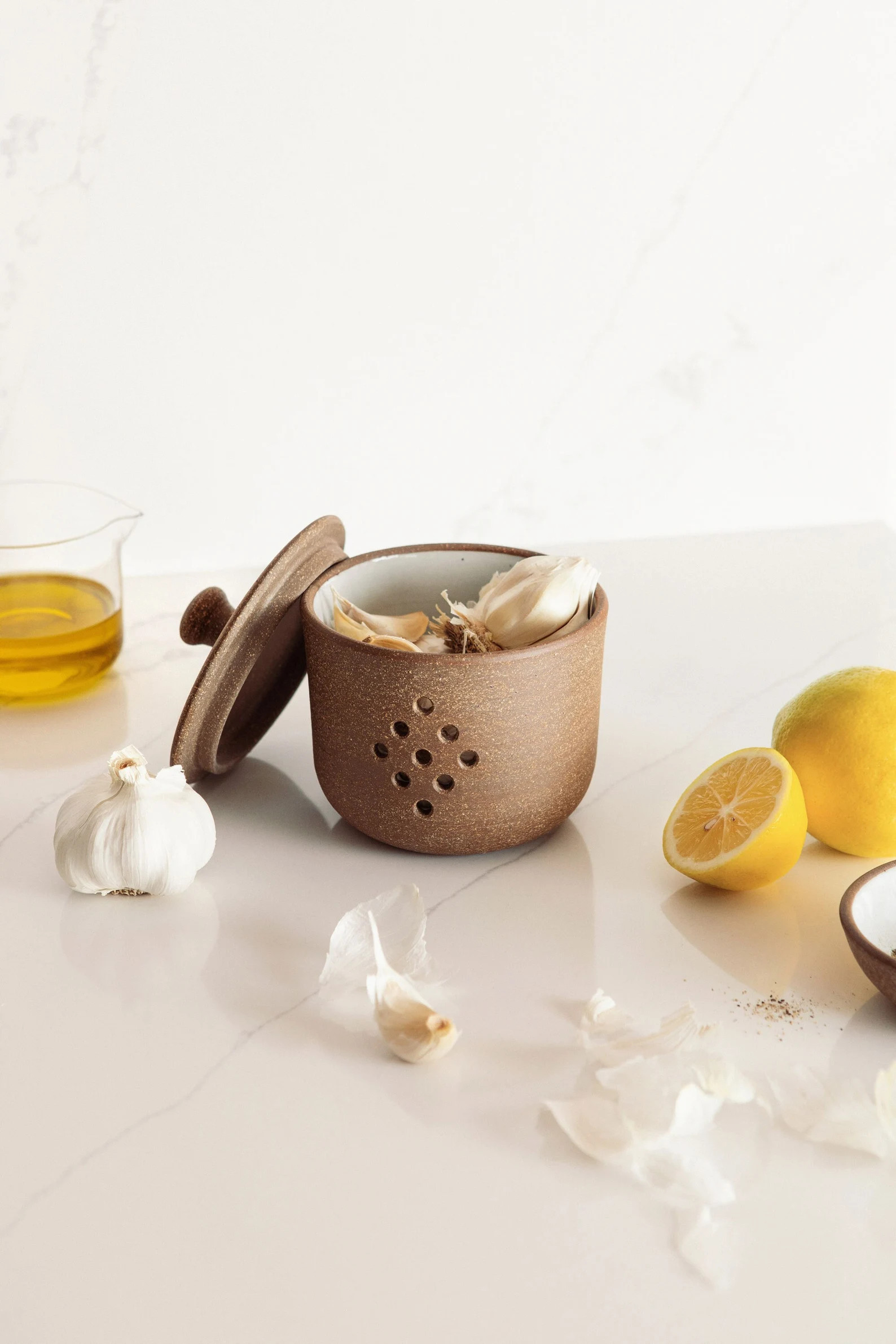 Ceramic Garlic Keeper - Garlic Jar - Etsy | Etsy (US)