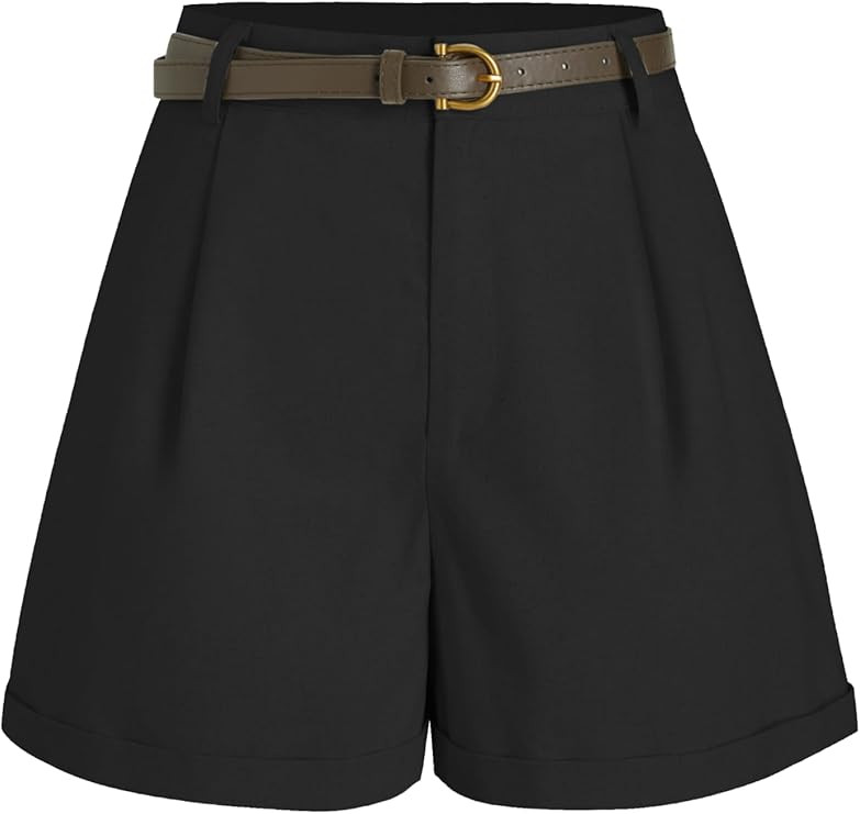 CIDER High Waist Belted Wide Leg Shorts | Amazon (US)