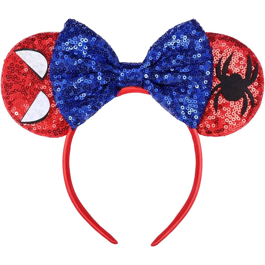 Mouse Ears Headband, Hero Ears for Women Adult Kids, Sequin Headband Park Ears Trips Party Cospla... | Amazon (US)