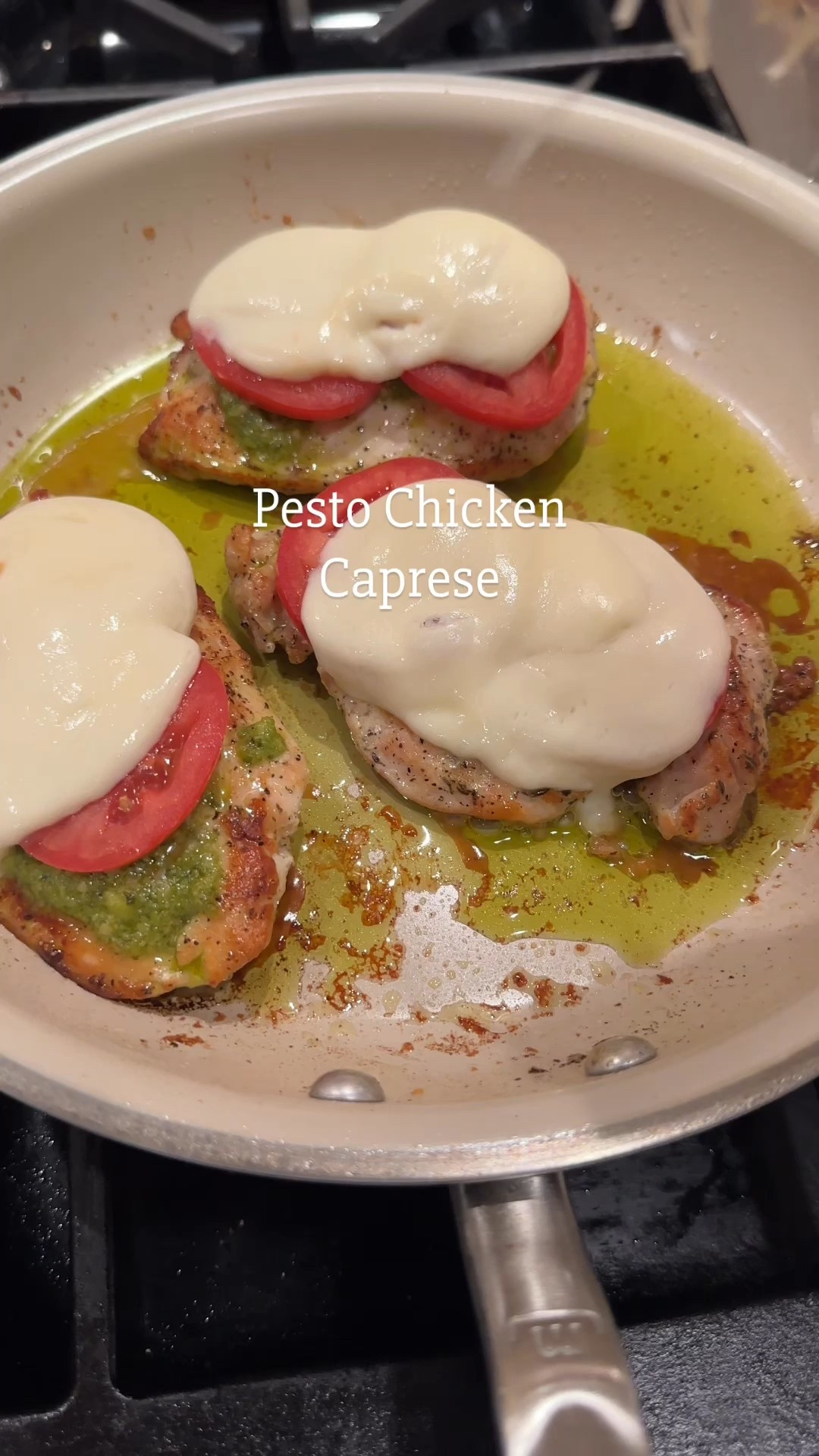 Let me show you how effortless it is to make dinner in the Madein Ceramiclad pan. The perfect sear, gooey cheese that doesn’t get stuck to the pan and no scrubbing involved clean up. Sign up here! 

This Pesto Chicken Caprese highlights everything I love about this pan. 

Here’s what you’ll need:
2-3 thinly sliced chicken breasts
2 cups pesto, divided
8oz fresh mozzarella cheese
1/2 cup freshly grated parmesan cheese
1 roma tomato
Fresh basil
Olive oil
Italian seasonings
Salt and pepper
1 lb angel hair pasta
Ceramiclad 10” fry pan 

1. Preheat your oven to 375°F.
2. Slice a chicken breast in half lengthwise so each piece is about 1/2 inch thick.
3. Season the chicken with Italian seasoning, salt, pepper, and a drizzle of olive oil. Toss to coat.
4. Heat the pan over medium heat for 3–4 minutes.
5. Sear the chicken (don’t let the pieces touch) for 3–4 minutes on each side until golden brown. Once the chicken moves easily in the pan, it’s ready to flip.
6. Cook for another 4–5 minutes, or until fully cooked (internal temp: 165°F).
7. Top each piece with a spoonful of pesto, 2–3 tomato slices, and 1–2 slices of mozzarella.
8. Transfer the pan to the middle oven rack and bake for 5–8 minutes, until the cheese melts.
9. Meanwhile, cook your pasta as directed. Drain and toss with pesto.
10. Remove the chicken from the oven, sprinkle with Parmesan, and switch the oven to broil.
11. Broil for 2–3 minutes, watching closely, until the cheese bubbles and turns golden.
12. Rest the chicken for 1 minute, then serve over the pesto pasta.

#ad #MadeInPartner #easychickenrecipe #madein


#LTKGiftGuide #LTKFamily #LTKHome