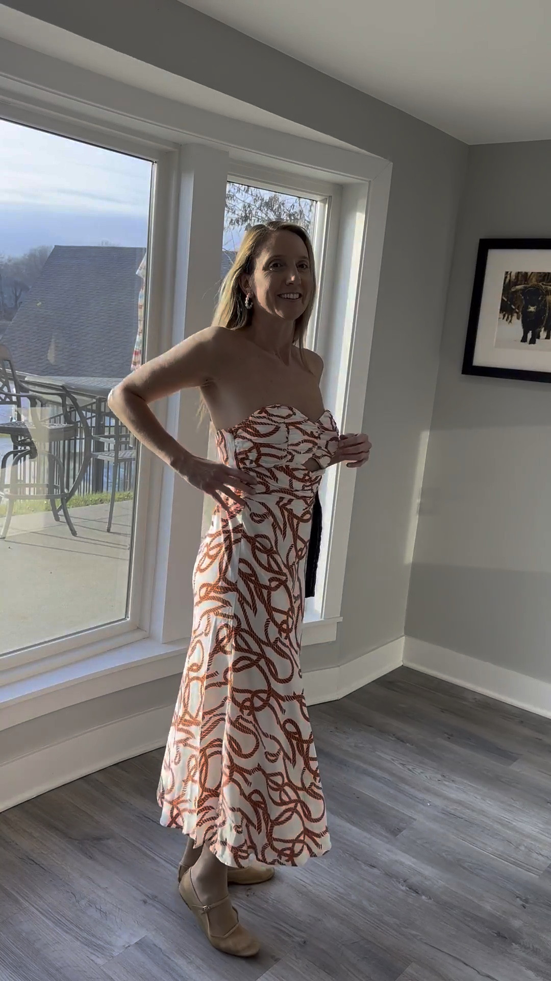 Obsessed with the movement and print of this strapless midi! 🧡 The perfect easy, breezy dress for sunny days and dinner al fresco. Just add your favorite neutral flats and you’re ready! Tap to shop this gorgeous summer print! 💋

Strapless midi dress, printed sundress, summer dress, abstract print, resort wear, vacation outfit, flowy dress, bohemian dress, comfortable chic, warm weather style, smocked bodice, effortless style.

Red and white print, rust colored print, tube top dress, A-line skirt, strapless maxi, neutral flats, ballet flats, nude shoes, black woven bag, summer accessories, textured bag.

Summer fashion, spring style, warm weather wear, weekend outfit, beach vacation, brunch outfit, patio style, travel look, date night, holiday look.
LTK style, shop the look, influencer outfit, trend alert, printed dress, liketoknowit, how to style a strapless dress, affordable resort wear, summer dress inspo.

#LTKTravel #LTKOver40 #LTKSeasonal