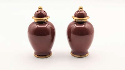 Fitz And Floyd Renaissance Cinnabar Salt And Pepper Shakers.  NWOT | eBay US