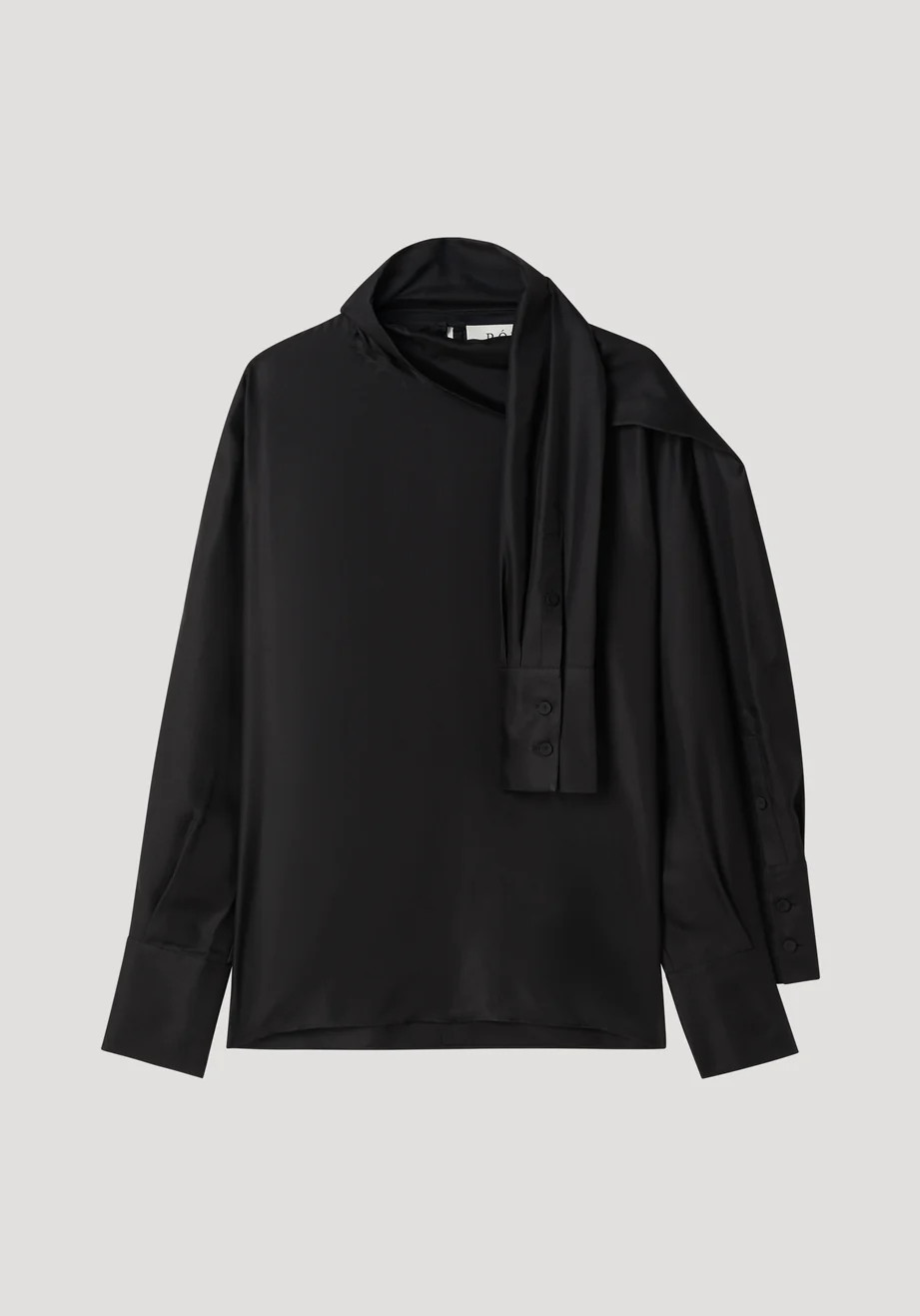 foulard satin top | black | Rohe