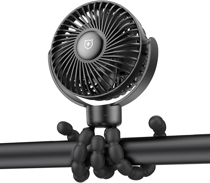 SmartDevil 2022 Upgraded Portable Stroller Fan, 4000mAh Small Stroller Fan Clip on for Baby, 4 Sp... | Amazon (US)