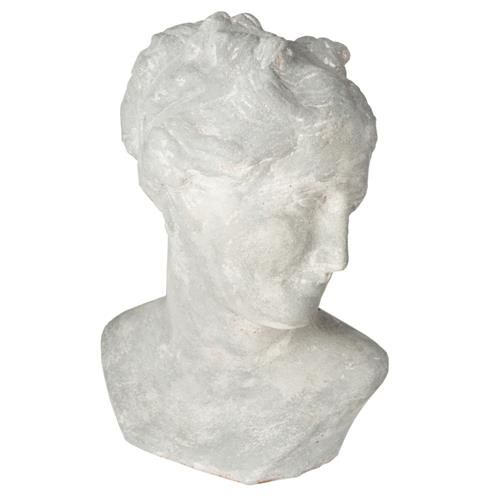 Vereen French Country Gray Ceramic Venus Bust | Kathy Kuo Home