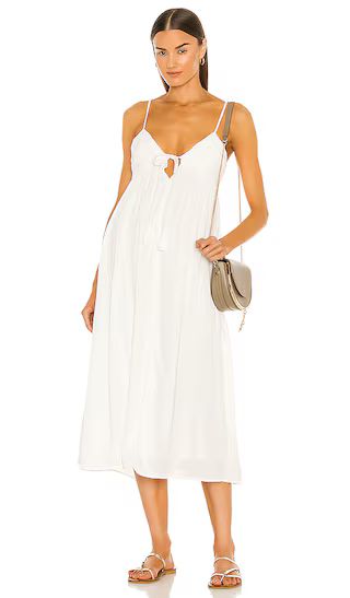 Kiara Midi Dress | White Midi Dress White Beach Dress White Vacation Dress White Resort Dress 2024 | Revolve Clothing (Global)