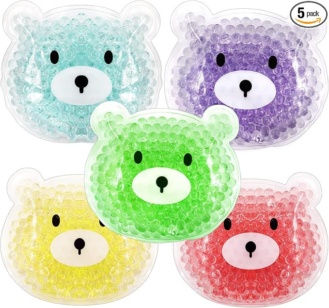 5 PCS Boo Boo Ice Packs, Kid Reusable Ice Pack, Auxiliary Fever Reduction, Hot Cold Pack for Kids... | Amazon (US)