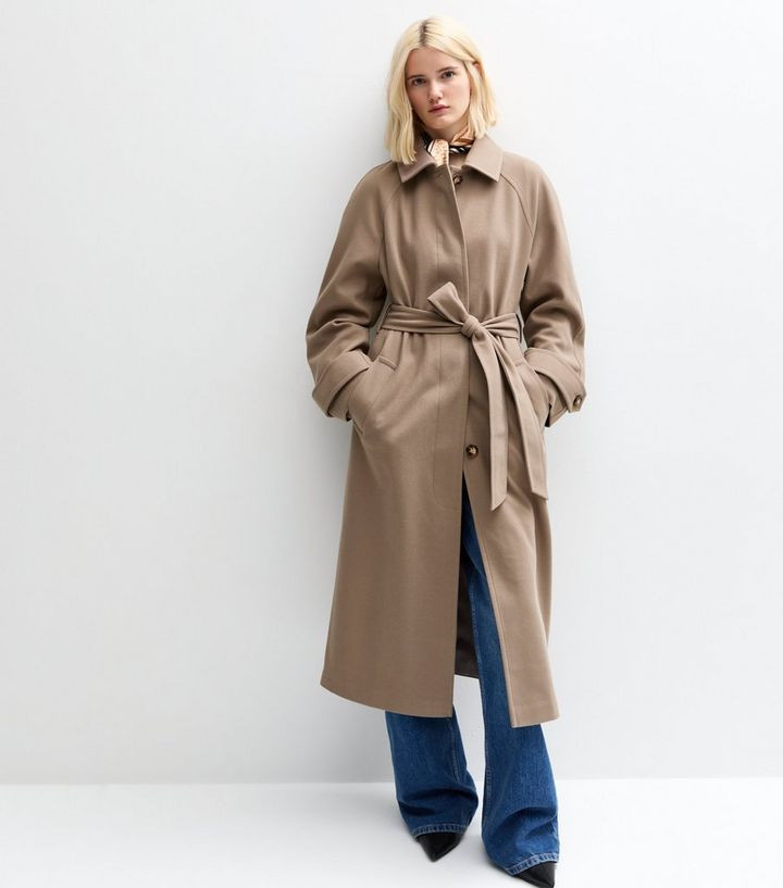 Mink Longline Belted Trench Coat
						
						Add to Saved Items
						Remove from Saved Items | New Look (UK)