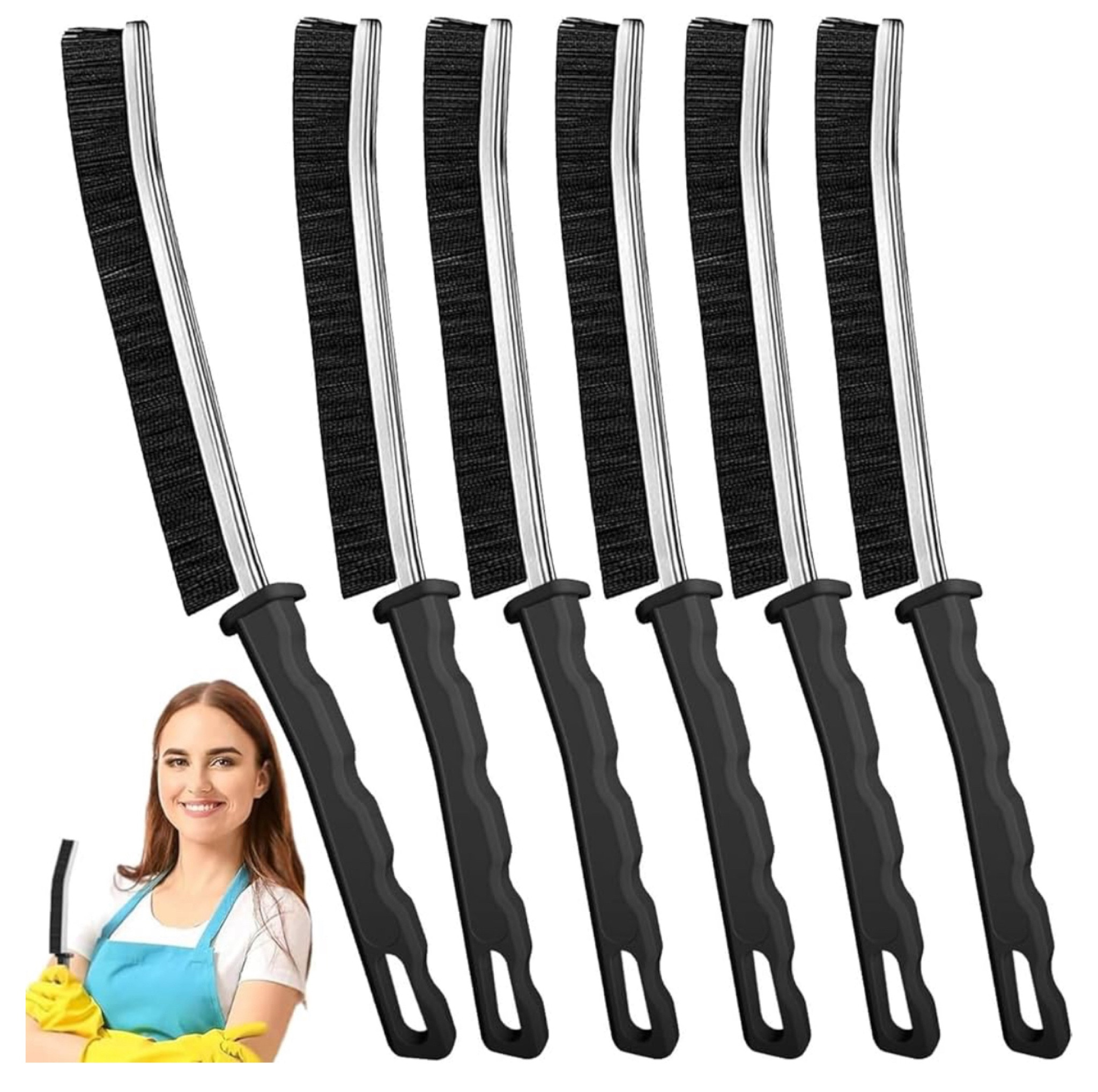 Crevice Cleaning Brush,New Multifunctional Cleaning Brush Tool, Bathroom Gap Brush, Home, Kitchen, Bathroom, Window, Vehicle, Faucets, Toilet,6Pcs

#LTKHome