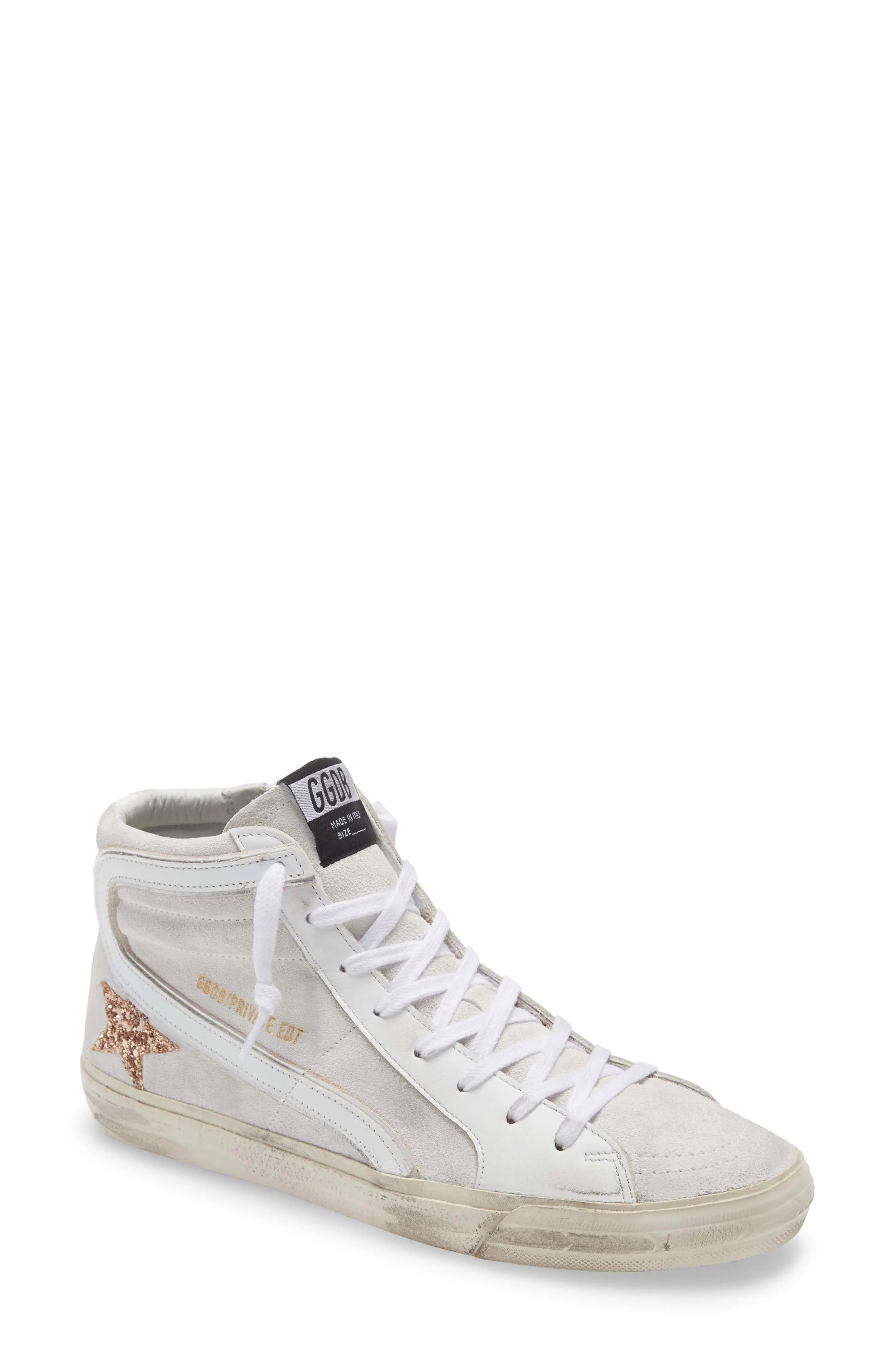 Golden Goose Slide High Top Sneaker in White Leather at Nordstrom, Size 11Us | Nordstrom