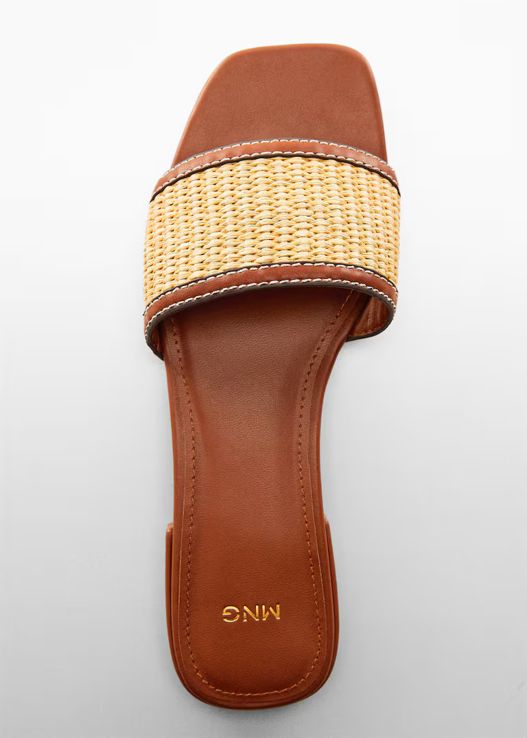 Raffia strap sandal -  Women | Mango United Kingdom | MANGO (UK)
