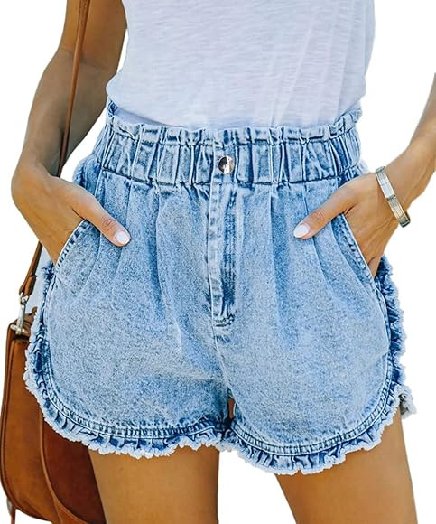 YOCUR Womens Lightweight Shorts Casual Baggy Trendy Short Pants Elastic Waist Drawstring Comfy Sh... | Amazon (US)