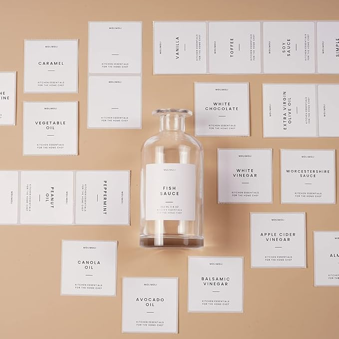 MoliMoli Minimalist Labels, Pantry Labels, Kitchen Labels, Organization Labels Set Including Oil ... | Amazon (US)