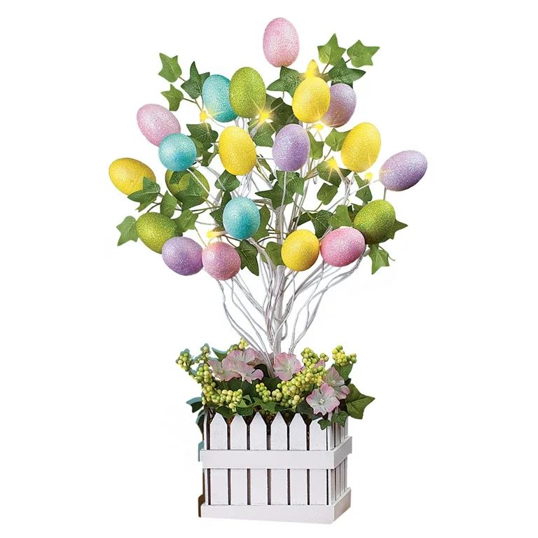 Collections Etc Lighted Easter Egg Tree Table Decoration | Walmart (US)