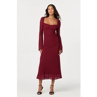 ASTR the Label | Tamia Floral Lace Bustier Midi Dress in Wine | Size M | ASTR The Label (US)