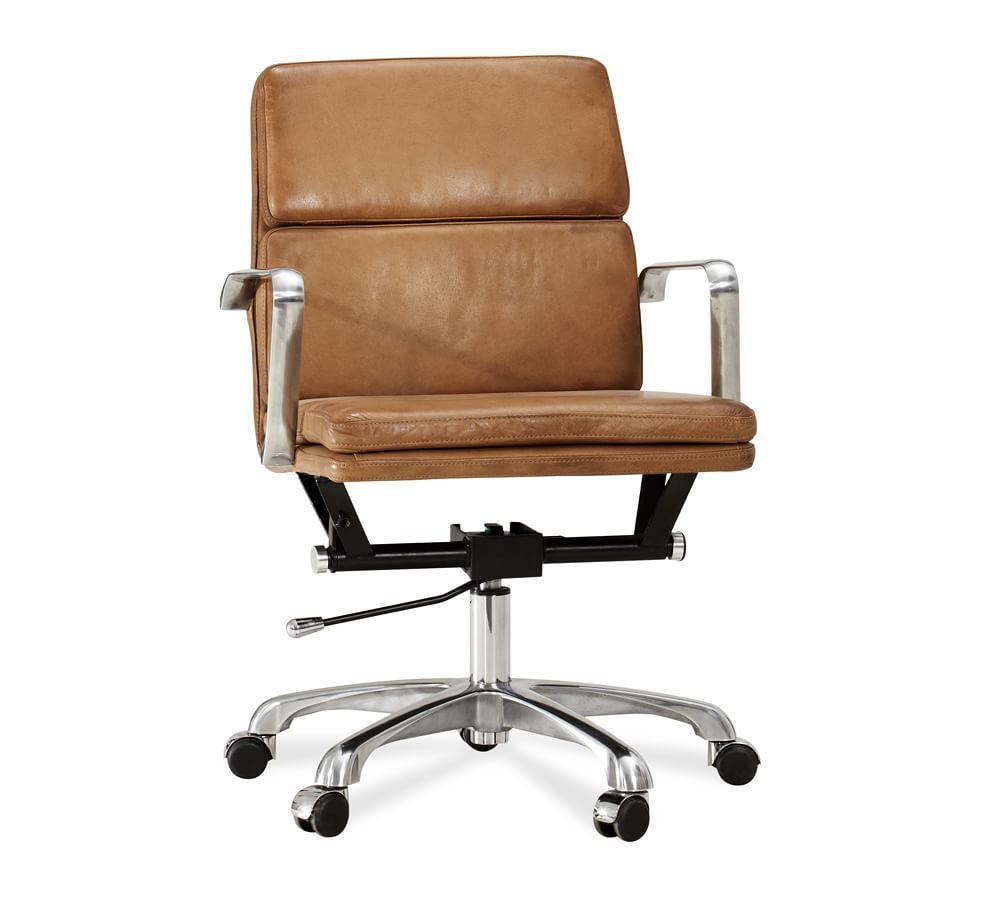 Nash Leather Swivel Desk Chair | Pottery Barn (US)