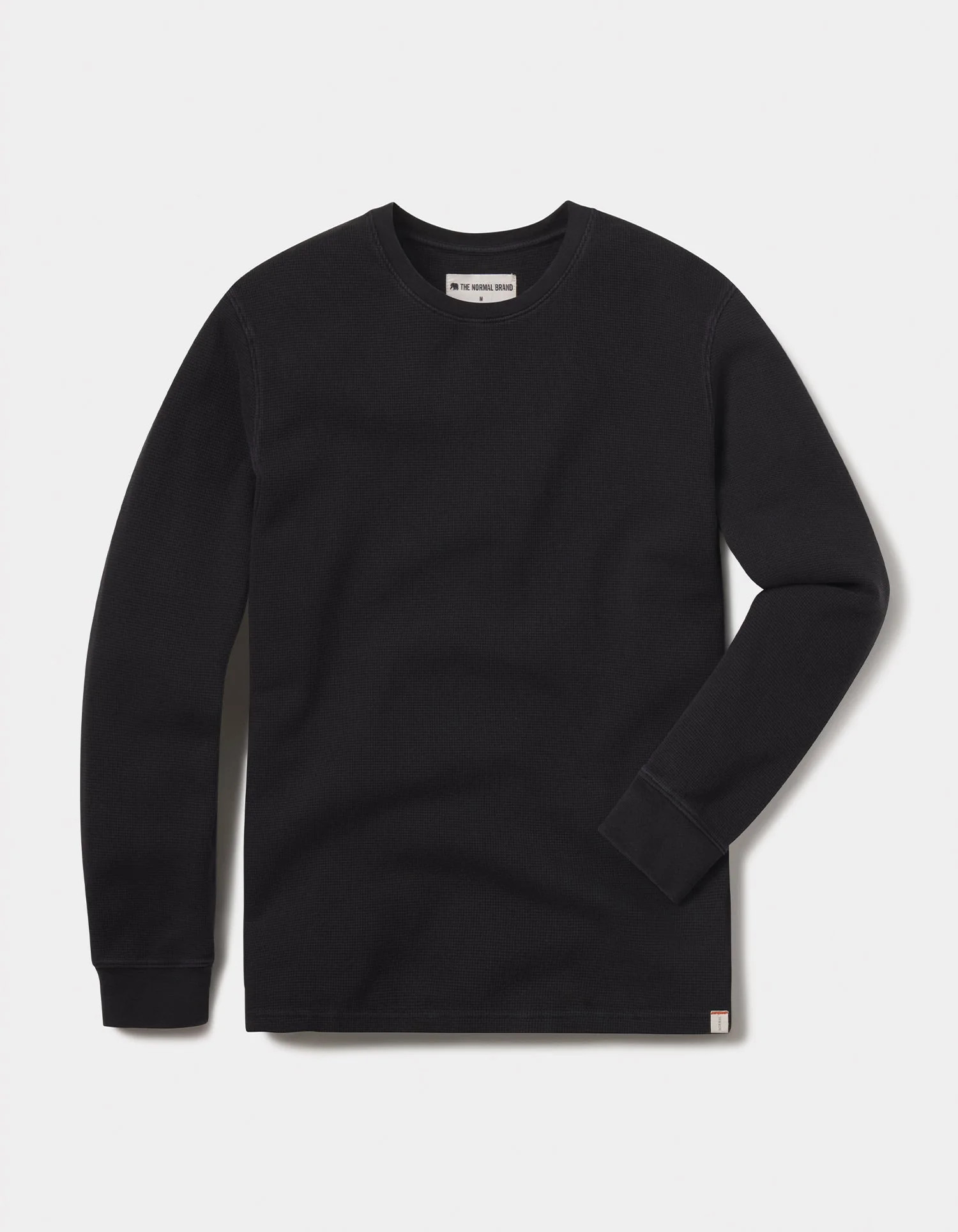 Vintage Thermal Crew in Black | The Normal Brand