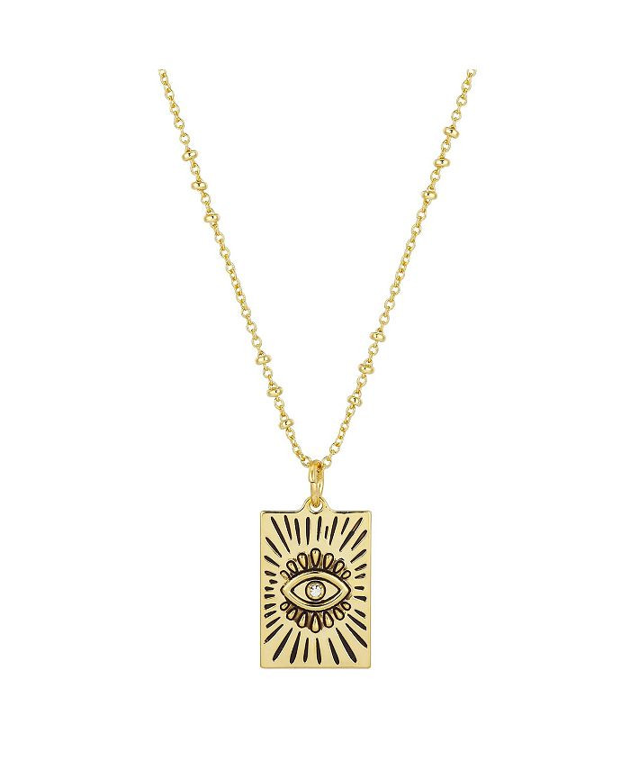 Unwritten Gold Flash Plated Talisman Evil Eye Pendant Necklace, 16 | Macys (US)