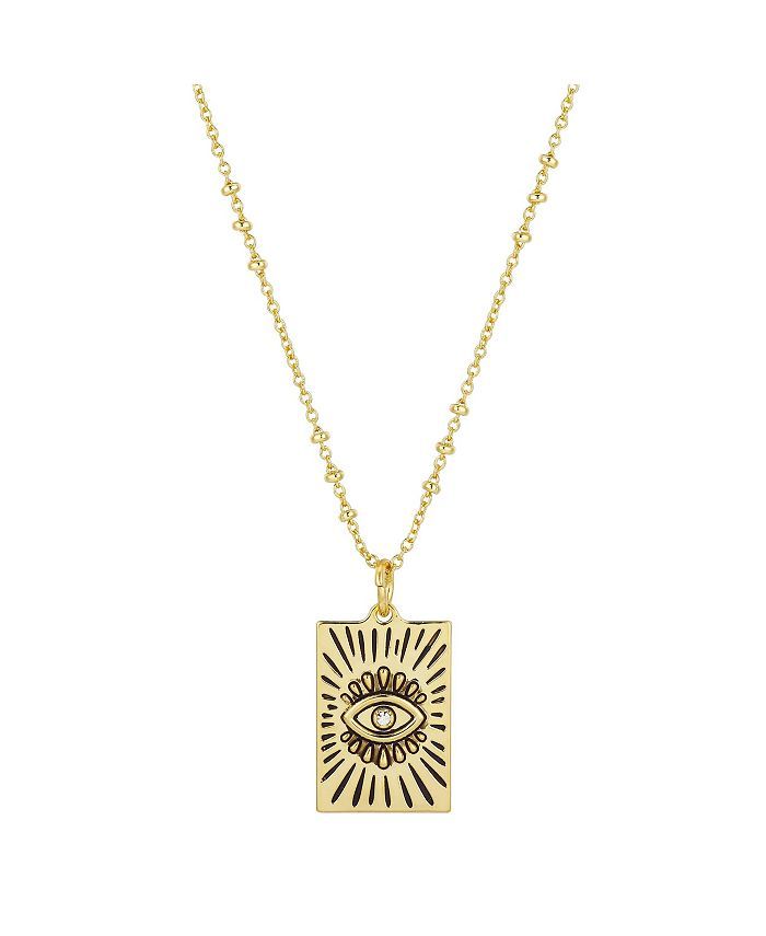 Unwritten Gold Flash Plated Talisman Evil Eye Pendant Necklace, 16 | Macys (US)