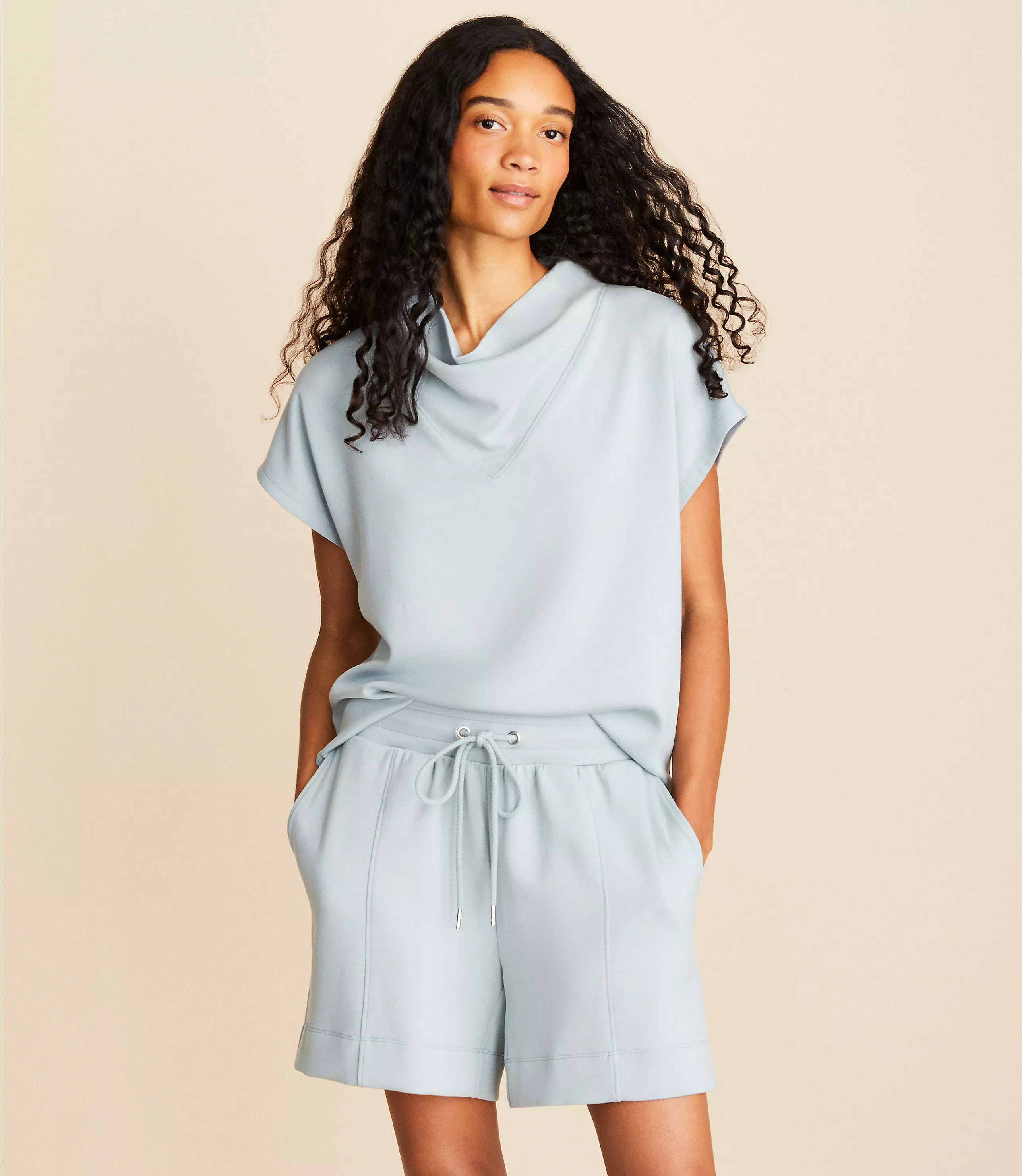 Lou & Grey Scubasoft Cowl Neck Tee | LOFT