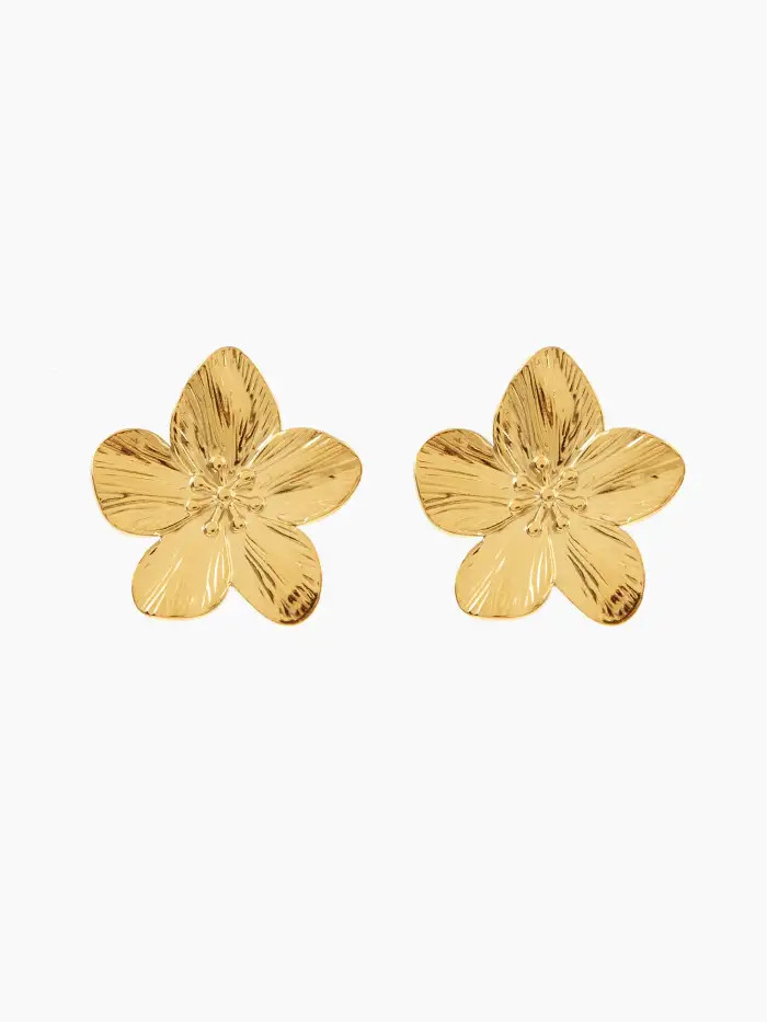 Floral Pattern Stud Earrings | Cider