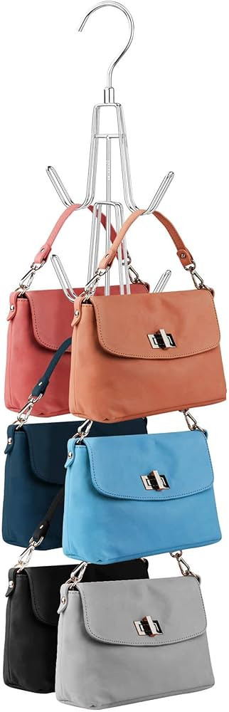 ZEDODIER Purse Hanger Organizer for Closet, Hanging Bag Holder, Keeping Purses Visible and in Goo... | Amazon (US)