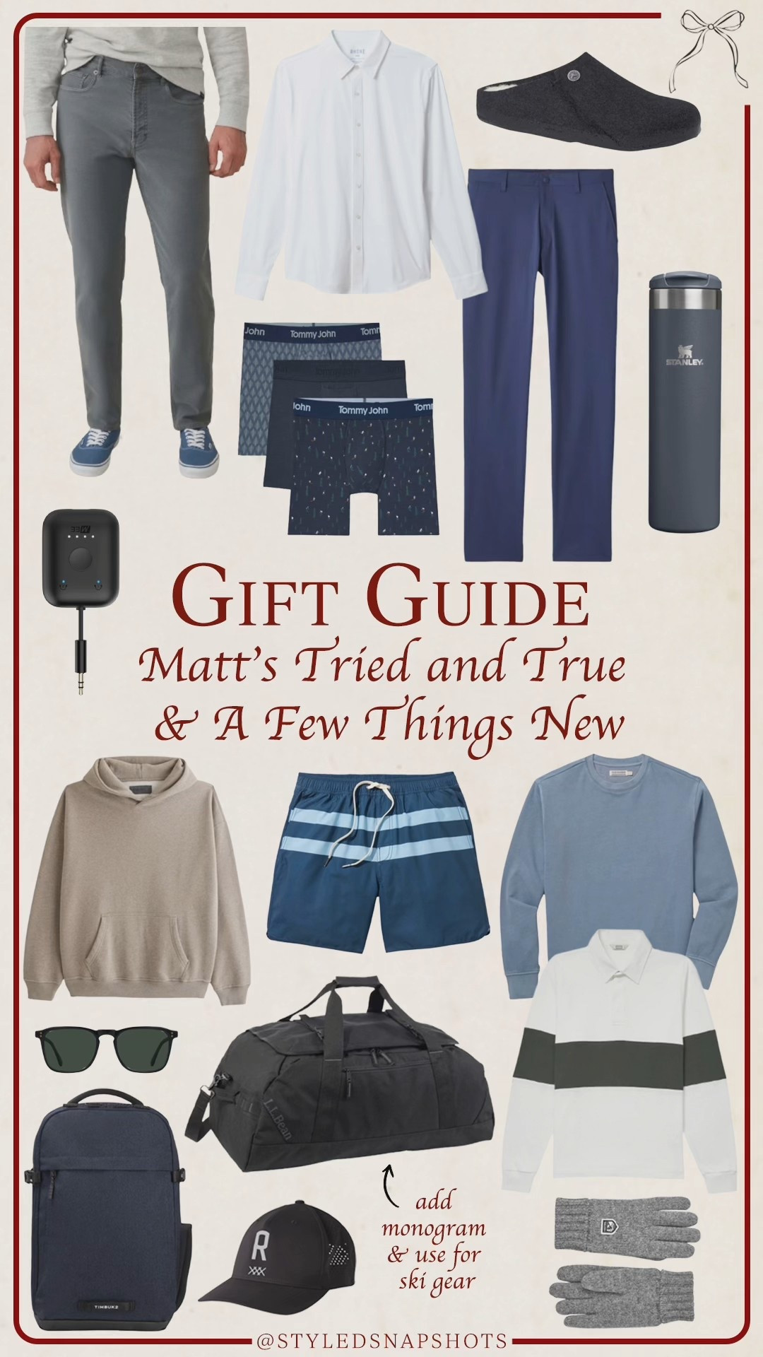 Men’s gift guide 🎁 rounded up Matt’s everyday favorites! 
-code KENDALL50 for 50% off Tommy John 
-code STYLED25 for 25% off first Rhone purchase 
-try code kendall25 for 25% off Faherty 
-try code FHFAMILY for 30% off Fair Harbor 

#LTKGiftGuide #LTKMens #LTKFindsUnder100